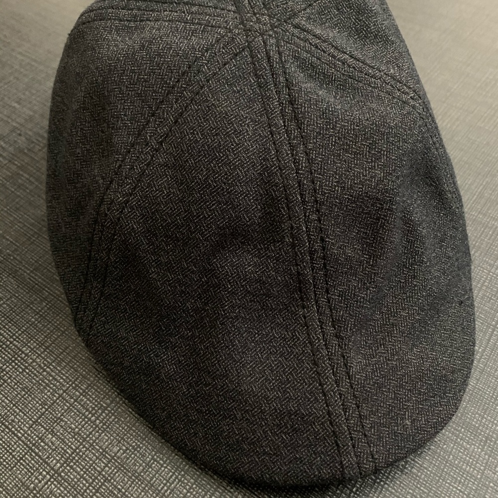 Black Wool Newsboy Cap